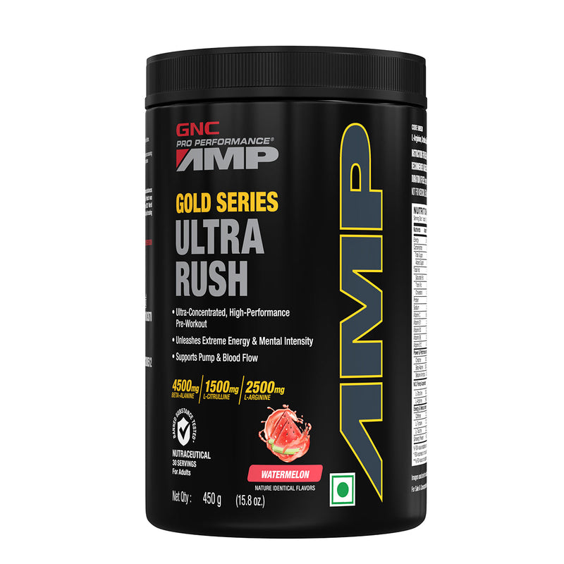 GNC Pro Performance AMP Gold Series Ultra Rush - 500gm (Watermelon) 30 Serving