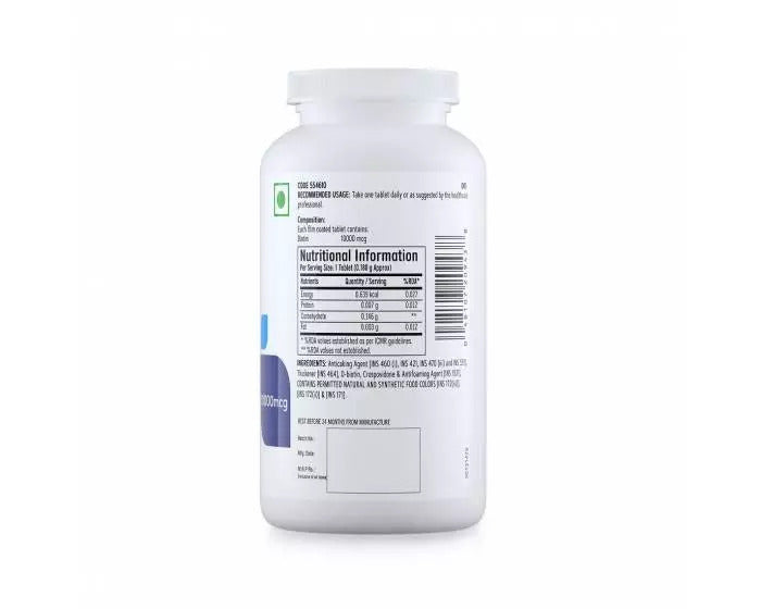 GNC Biotin 10,000 mcg Supports Healthy Hair, Skin & Nails - 90 Tablets - NutraC - Health & Nutrition Store