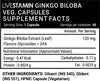 Livestamin Ginko Biloba 60 Capsules - NutraC - Health &amp; Nutrition Store 