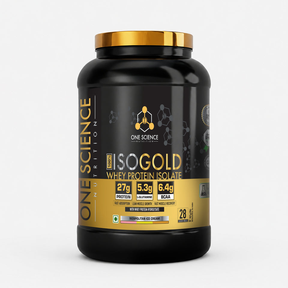 One Science ISO Gold Whey Protein Isolate - 2lb Neapolitan Ice Cream