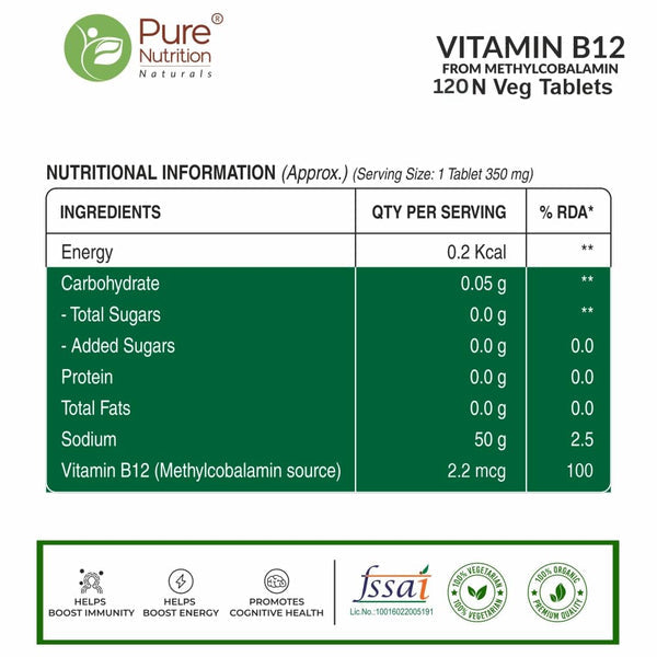 Pure Nutrition  B12 - 60 Tablets
