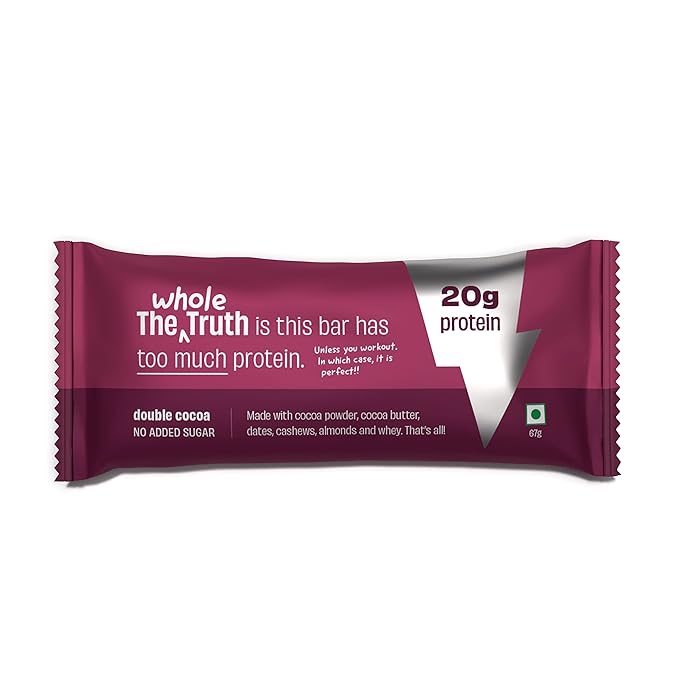 The Whole Truth Double Cocoa 20g Protein Bar 67g Pack Of Six 6 - NutraC - Health &amp; Nutrition Store 