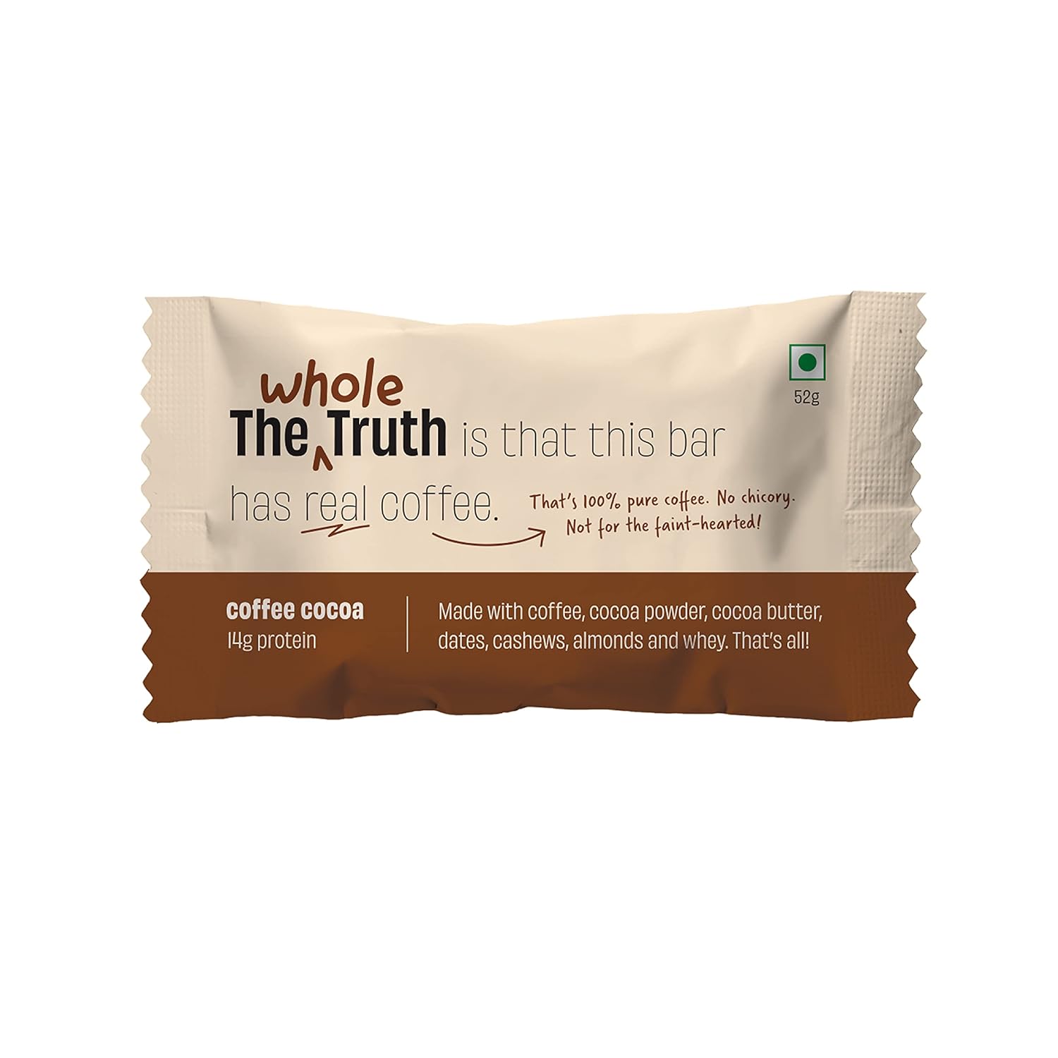 The Whole Truth Coffee Cocoa 14g Protein Bar 52g Pack Of Six6