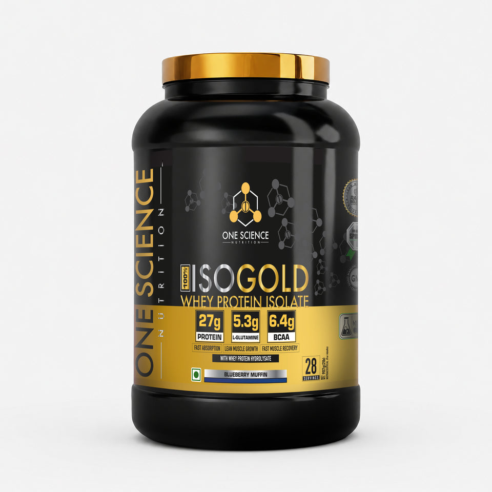 One Science ISO Gold Whey Protein Isolate - 2lb Blueberry Muffin