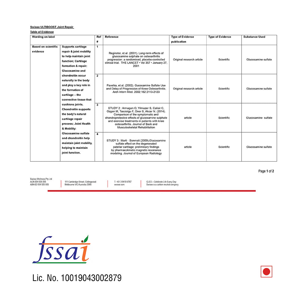 Swisse UB Joint Repair 60N