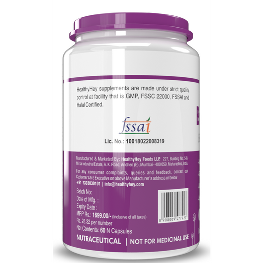 Healthy Hey Brain Focus - Natural Brain Health Formula 60 Veg Capsules