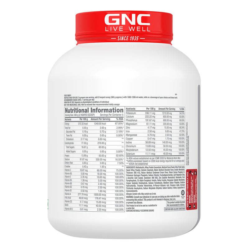 GNC Pro Performance Powder Bulk 1340 - Gain Healthy Weight &amp; Muscle Mass