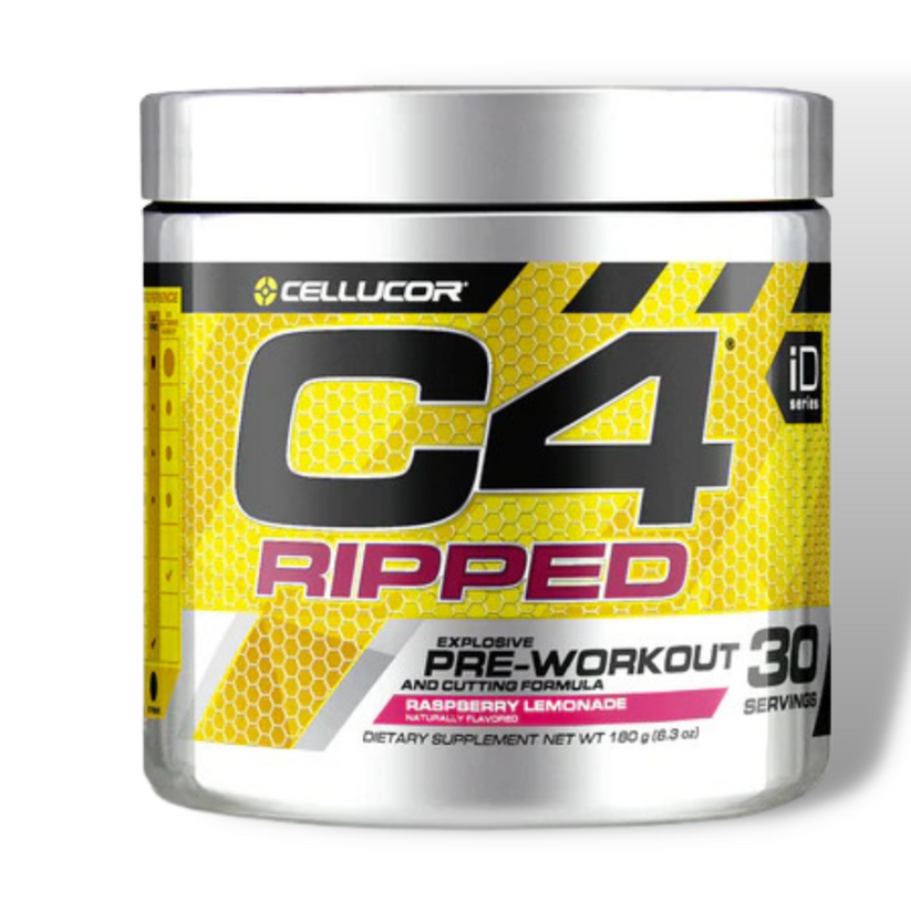 Cellucor C4 RIPPED original pre workout powder bottle (30 SERVINGS) Raspberry Lemonade - NutraC - Health &amp; Nutrition Store 