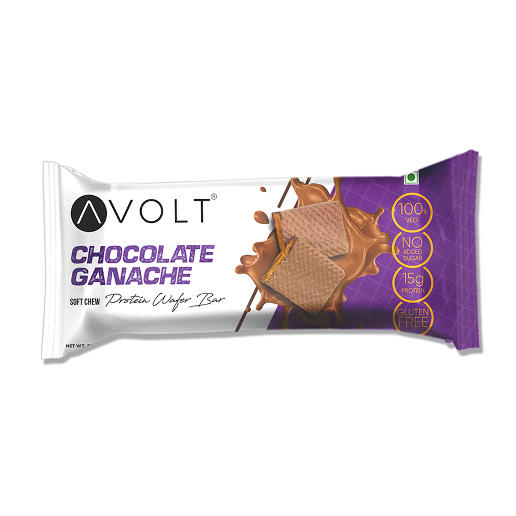 AVOLT CHOCOLATE GANACHE PROTEIN WAFER BAR 50g Pack OF 6
