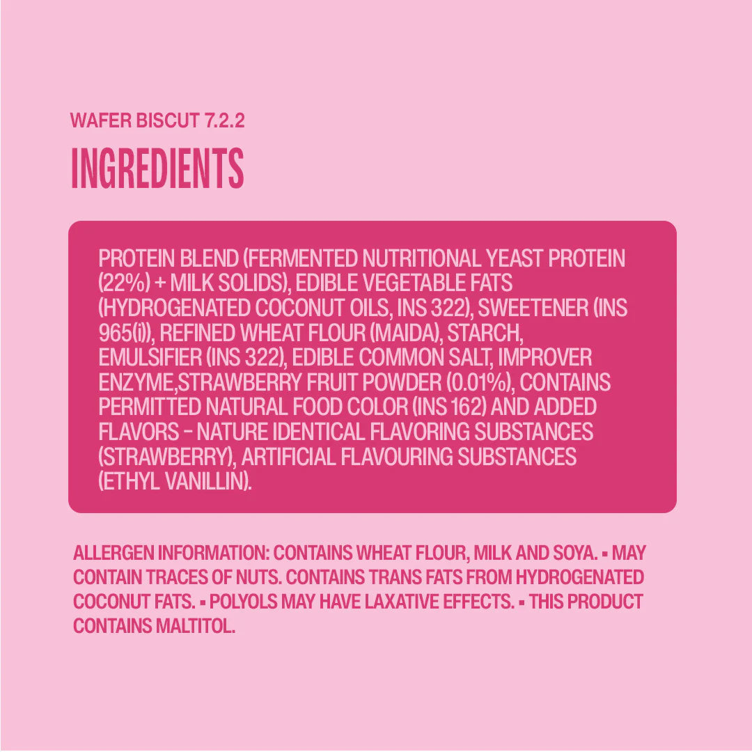 Superyou Strawberry Crème Protein Wafer — Pack of 10