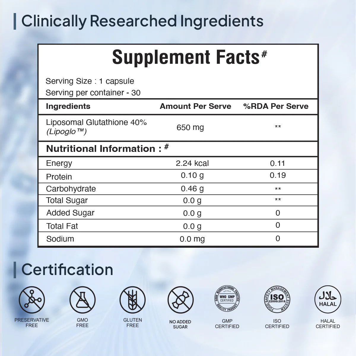 Miduty Liposomal Glutathione 30 Capsles