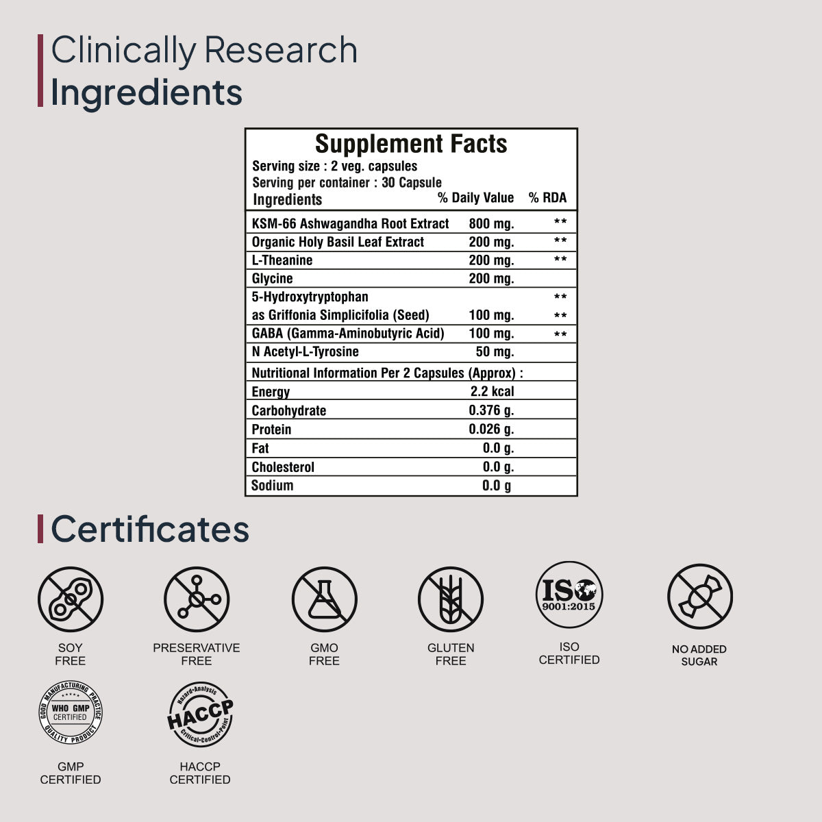 Miduty Anxiety Anger Mood Calm 60 Capsules