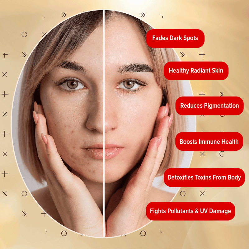 GNC L-Glutathione - Brightens Skin and Fades Dark Spots &amp; Pigmentation 60 Capsules