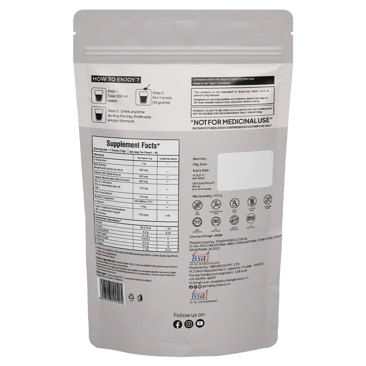 Miduty Leaky Gut 300g