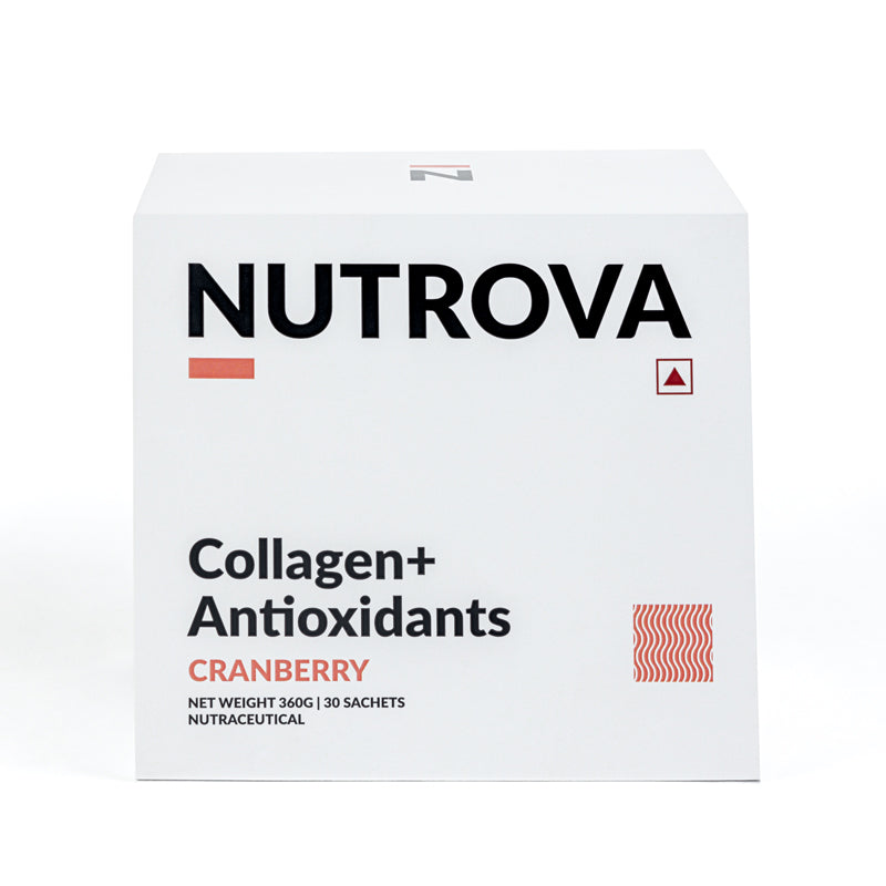 Nutrova Collagen+Antioxidants For healthier skin  30 Sachets Cranberry Flav