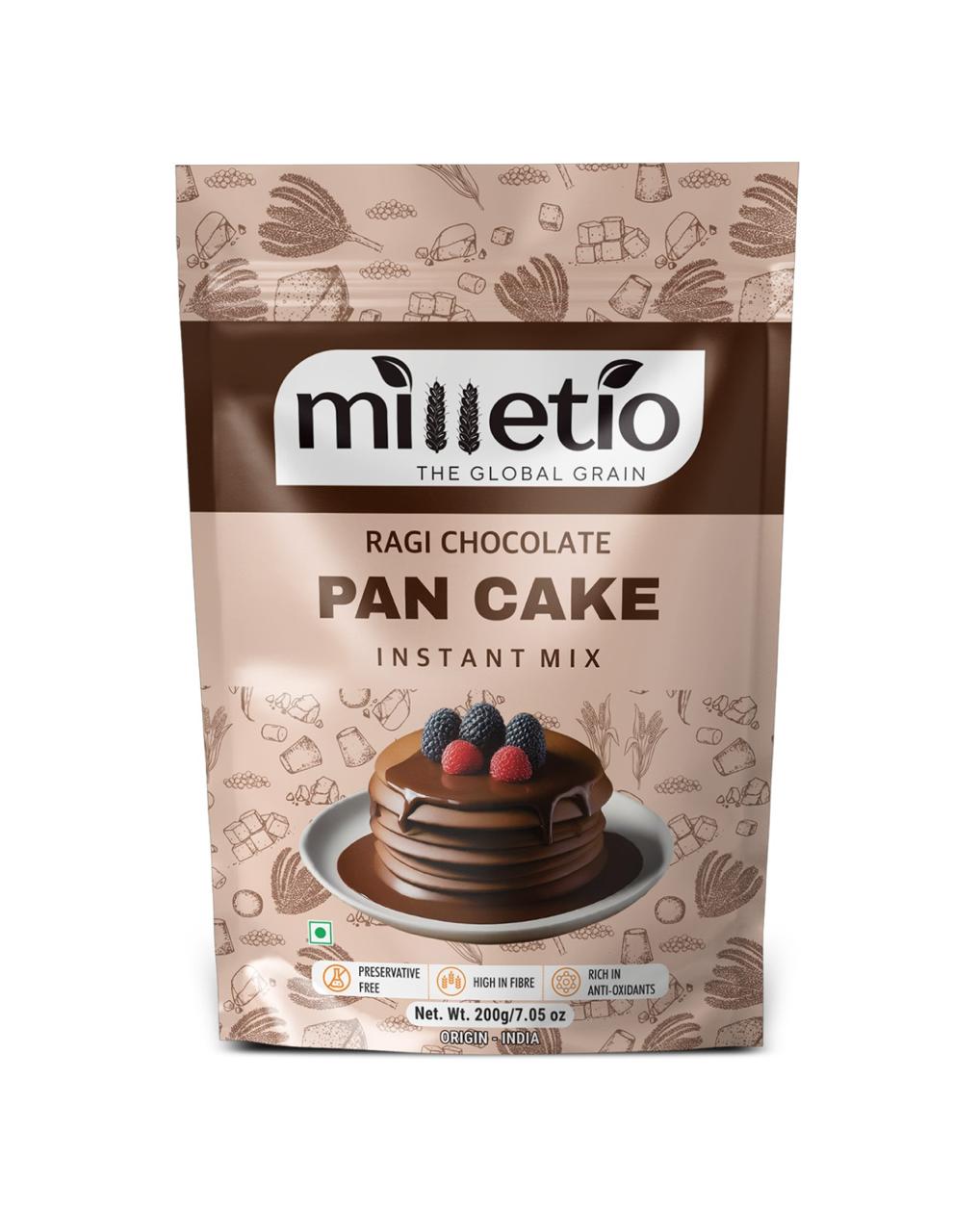 Milletio Ragi Chocolate Pancake Instant Mix200g