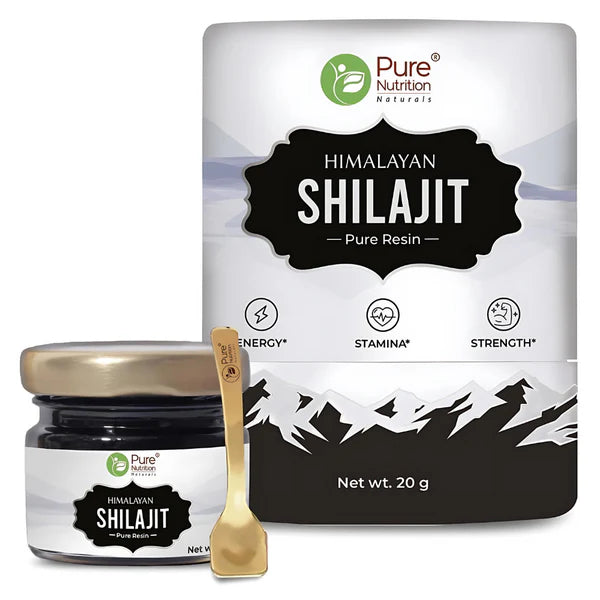 Pure Nutrition Shilajit Pure Resin | Boosts Energy, Stamina &amp; Overall Health | 100% Natural &amp; Pure- 20g