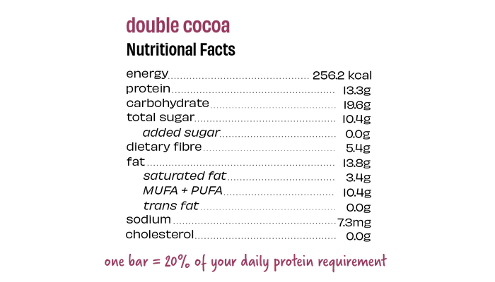 The Whole Truth Double Cocoa 13g Protein Bar 52g Pack Of Six 6