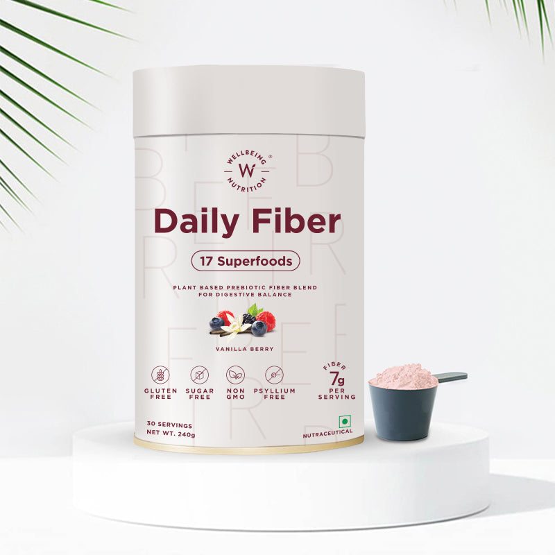 Wellbeing Daily Fiber | Vanilla Berry Flavor 30 Servings