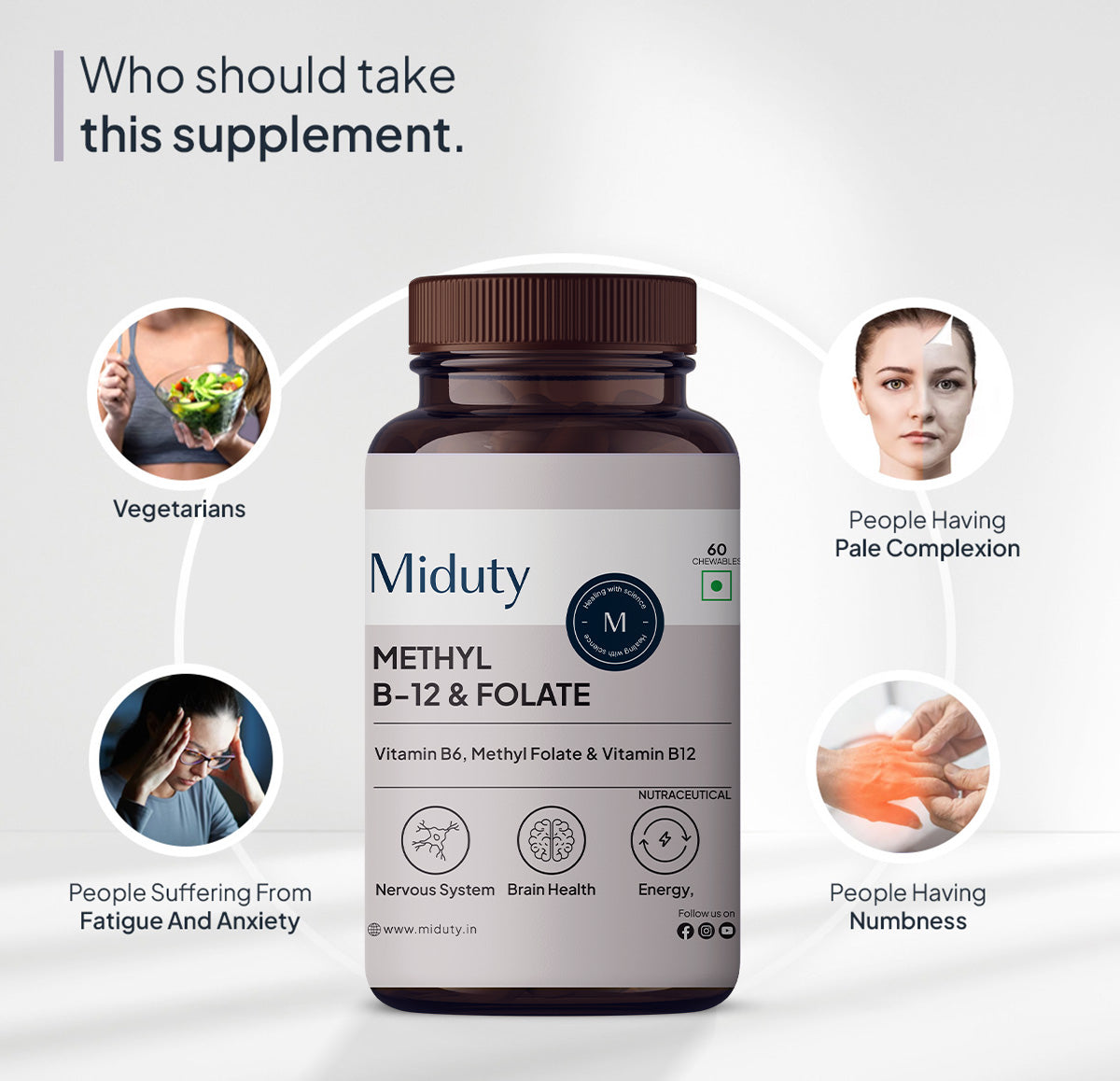 Miduty Vitamin B12 100 Tablets