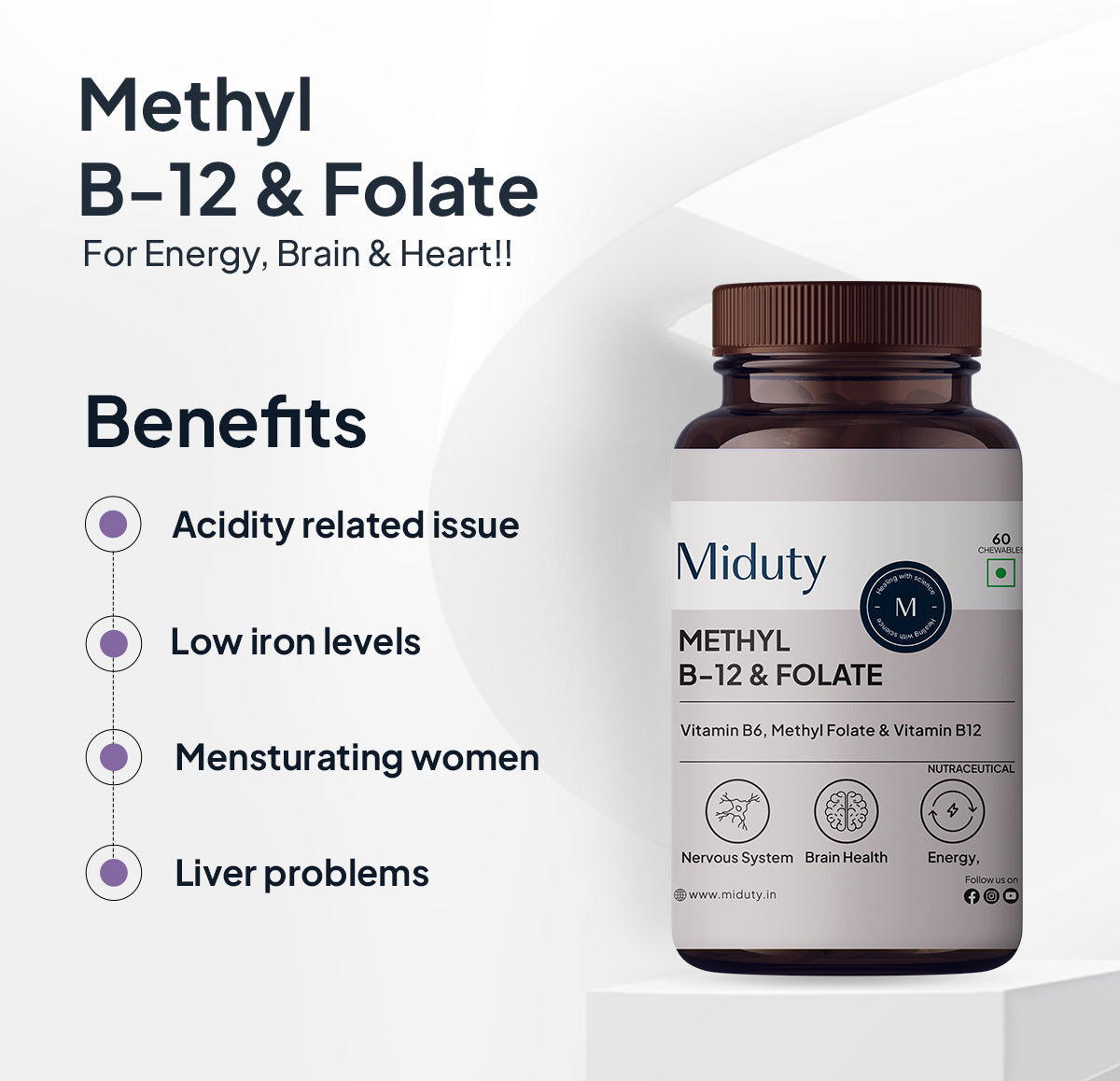Miduty Vitamin B12 100 Tablets