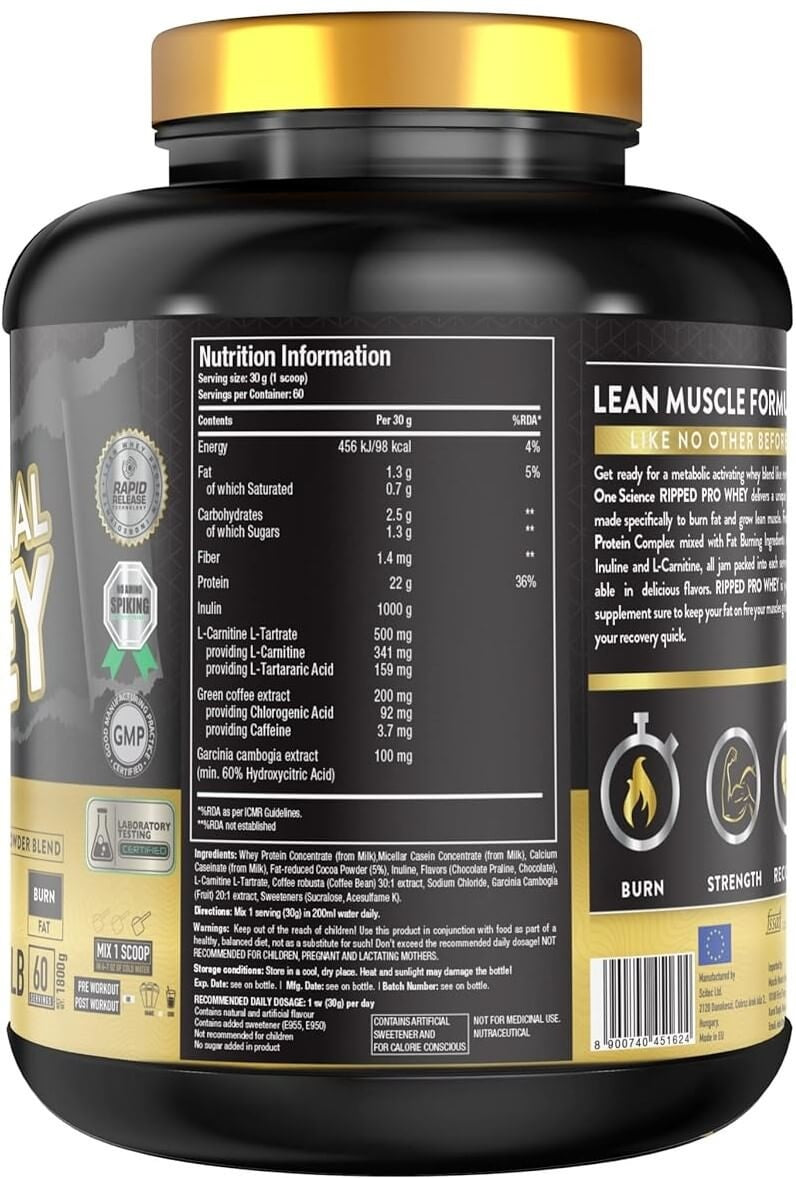 One Science Ripped Professional Whey Protein - 4 Lbs - NutraC - Health ...