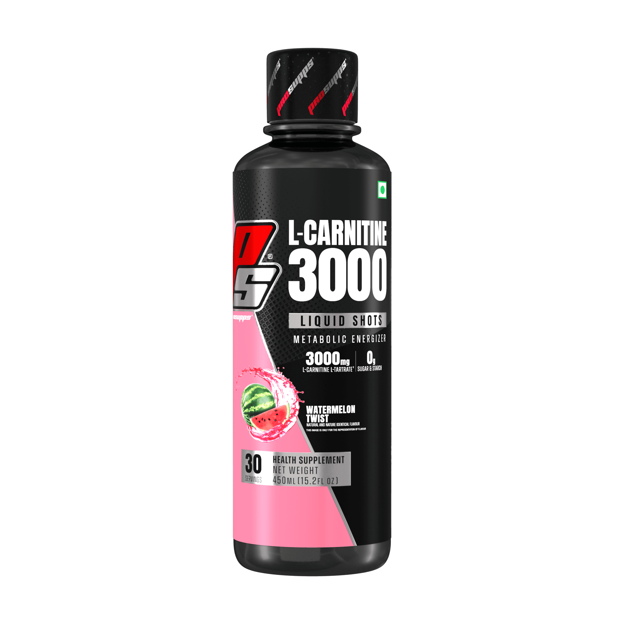 Prosupps L-Carnitine 3000 Liquid Shots Metabolic Energizer - Watermelon Twist, 450 Ml