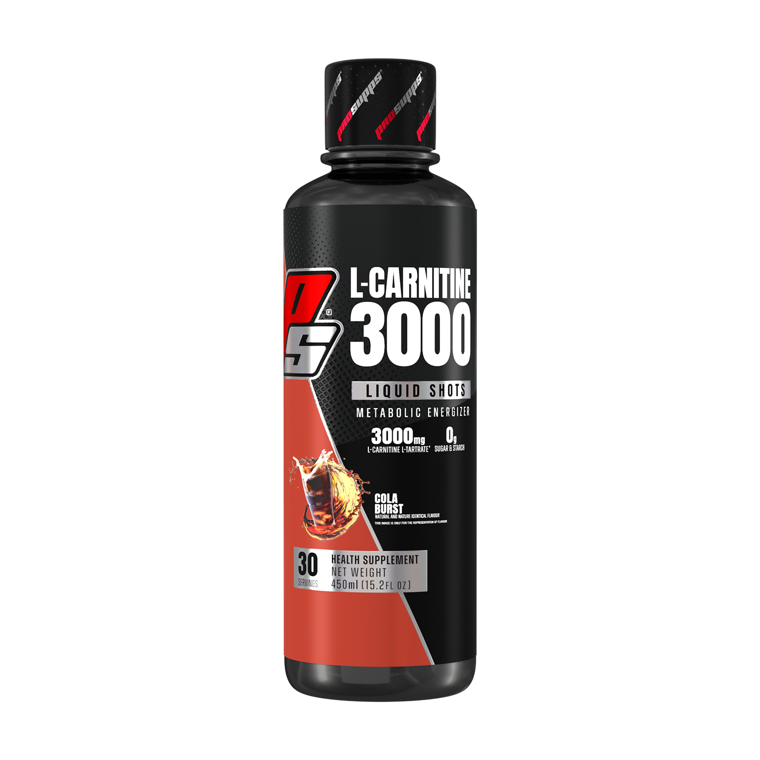 Prosupps L-Carnitine 3000 Liquid Shots Metabolic Energizer - Cola Burst, 450 ml