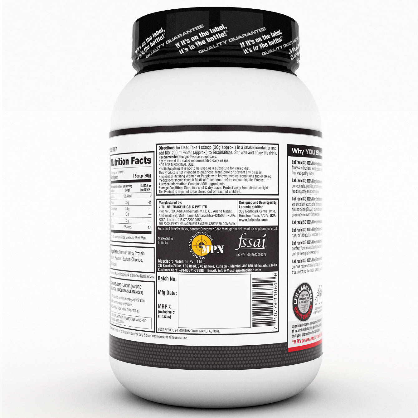 Labrada ISO Whey Chocolate 900g Mocha Cappuccino