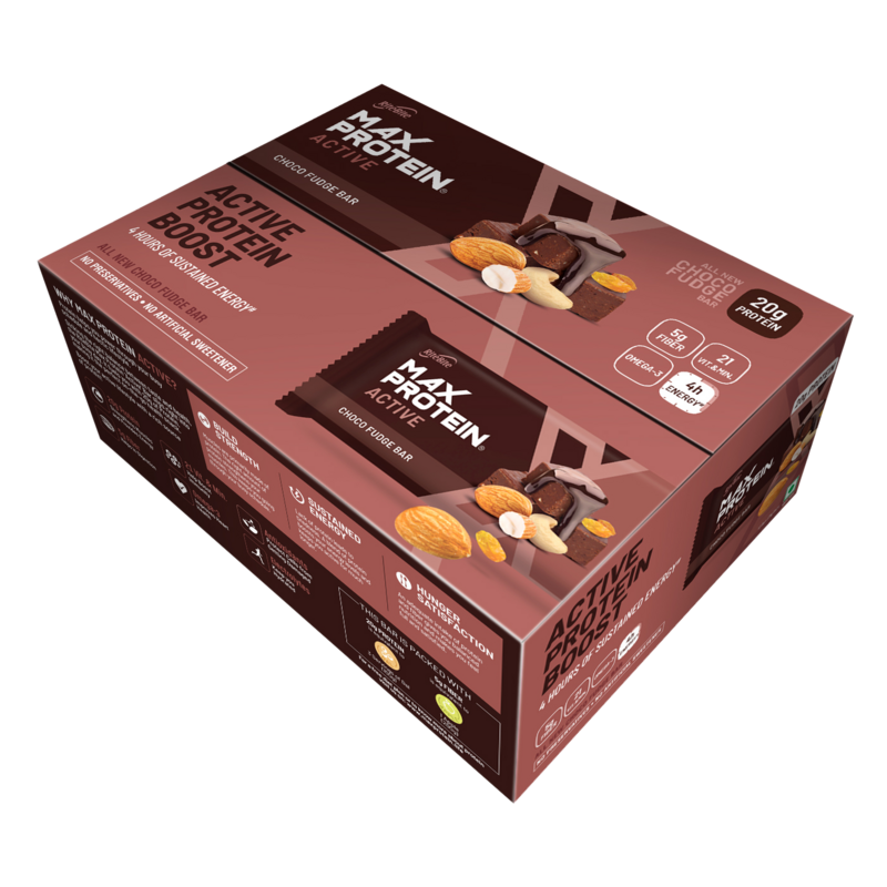 RiteBite Max Protein Active Choco Fudge Bars 900g - Pack of 12 (75g x 12) - NutraC - Health &amp; Nutrition Store 