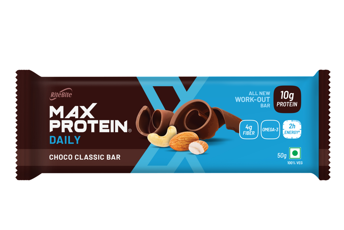 Ritebite Max Protein Daily Choco Classic Bars 300g - Pack of 6 (50g x 6) - NutraC - Health &amp; Nutrition Store 