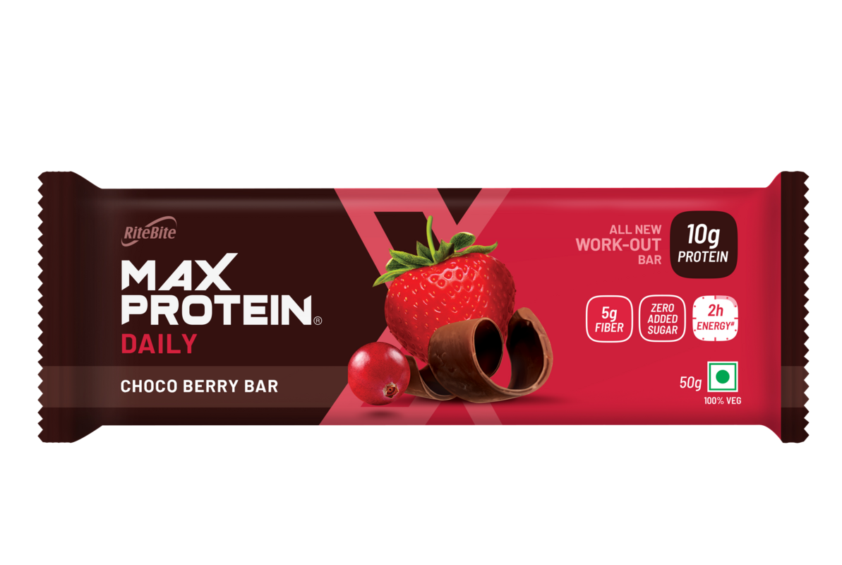 Ritebite Max Protein Daily Choco Berry Bars 1200g - Pack of 24 (50g x 24) - NutraC - Health &amp; Nutrition Store 