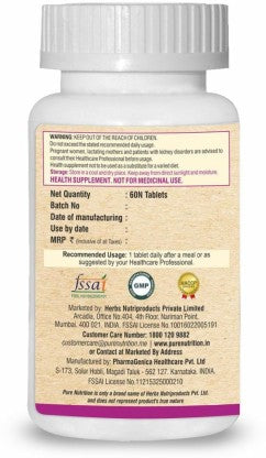Pure Nutrition Vitamin B Complex (B1,B2,B6,B12) - 60 Tablet  (60 Tablets)