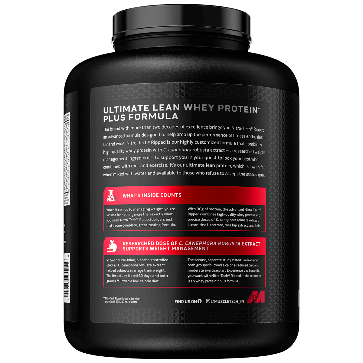 Muscle Tech Nitrotech Ripped 1.81 Kg Chocolate Fudge Brownie