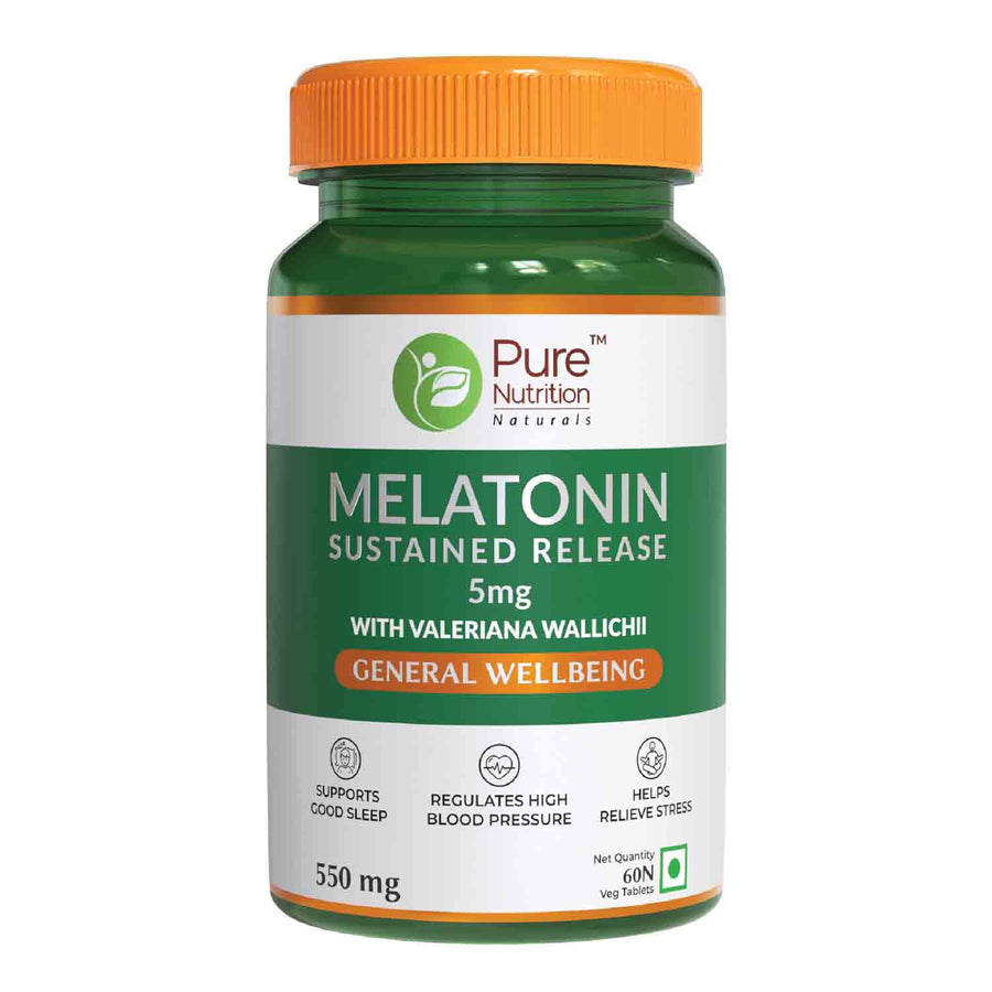 Pure Nutrition Melatonin 5mg (Sustained Release) - 60 Veg Tablets