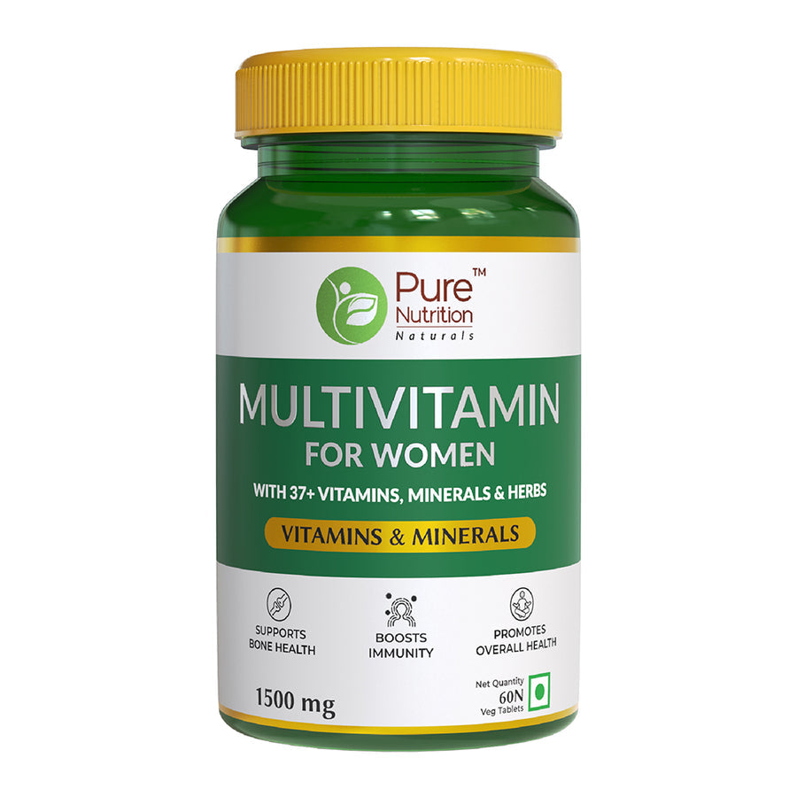 Multivitamin For Women - 60 Veg Tablets Boosts immunity and protects against bone loss - NutraC - Health &amp; Nutrition Store 
