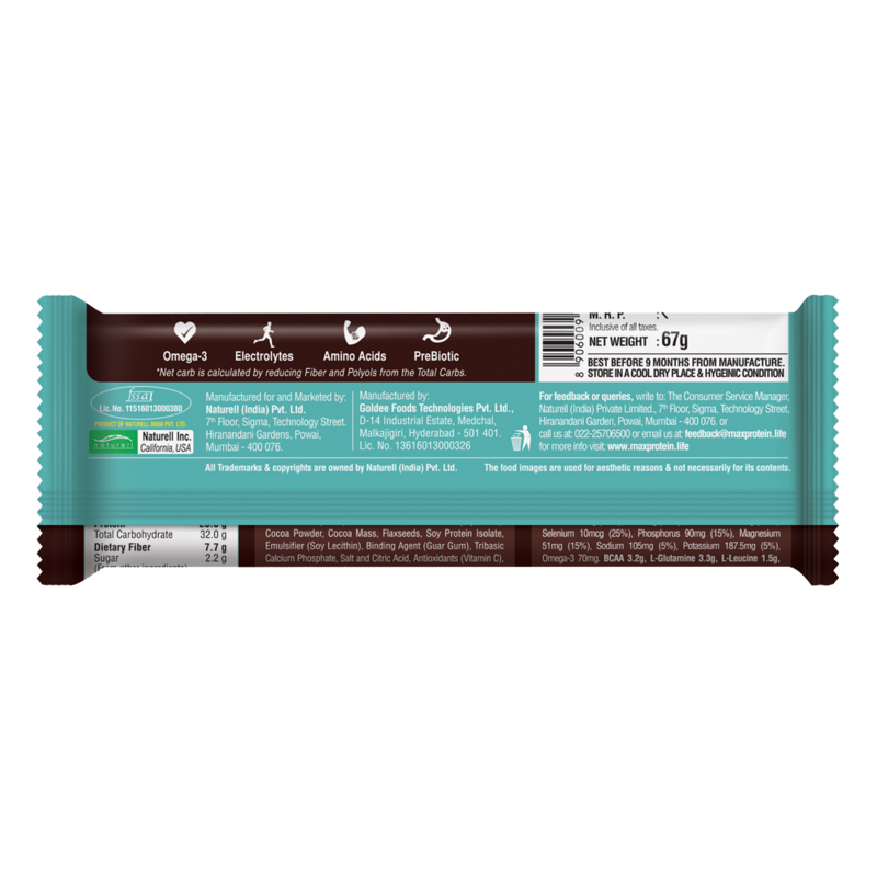 RiteBite Max Protein Active Choco Slim Bars 402g - Pack of 6 (67g x 6) - NutraC - Health &amp; Nutrition Store 