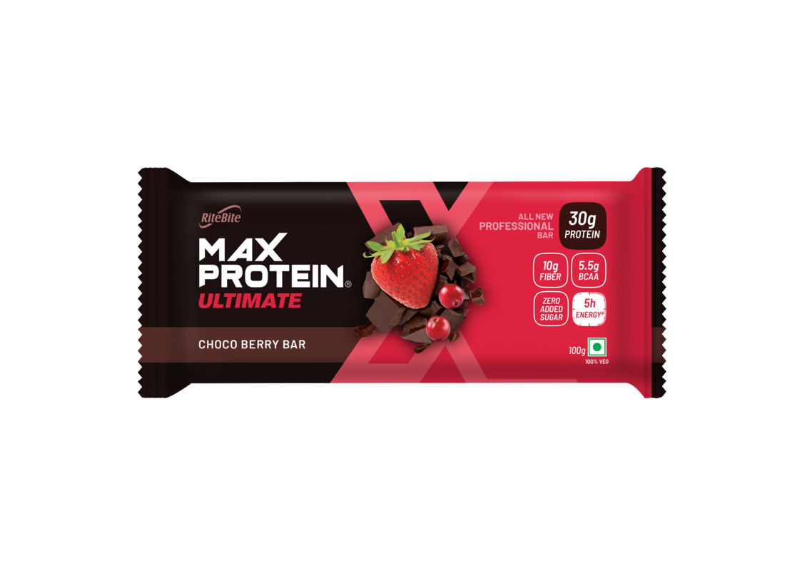 RiteBite Max Protein Ultimate Choco Berry Bars 1200g - Pack of 12 (100g x 12) - NutraC - Health &amp; Nutrition Store 