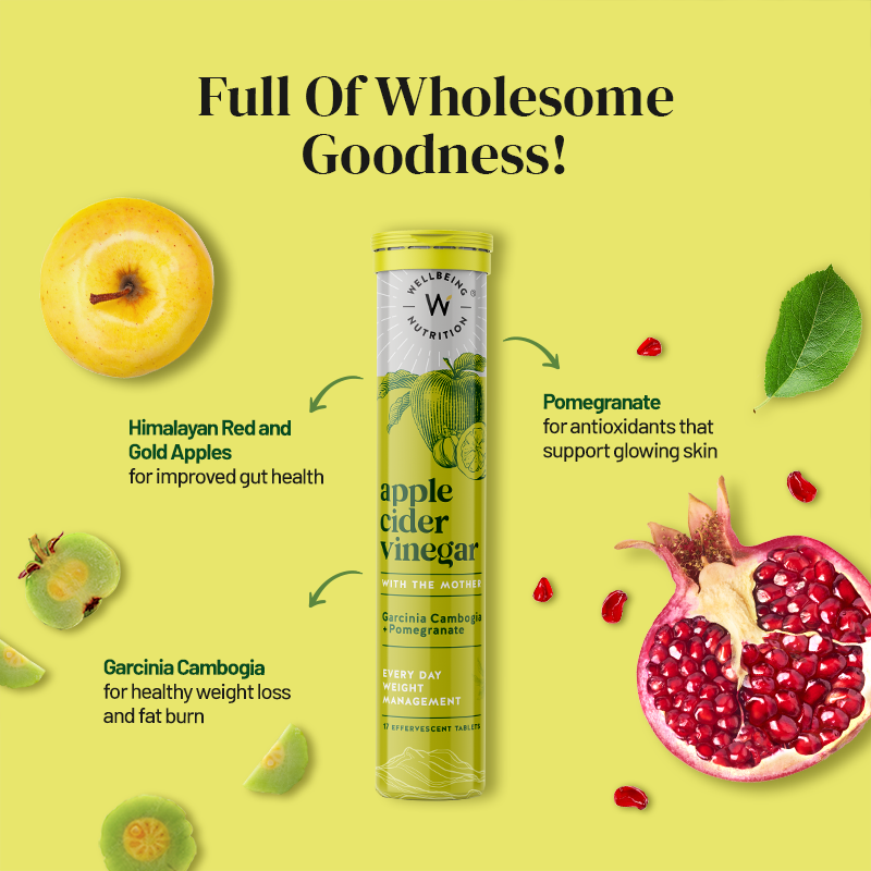 Wellbeing Apple Cider Vinegar with Garcinia Cambogia and Pomegranate