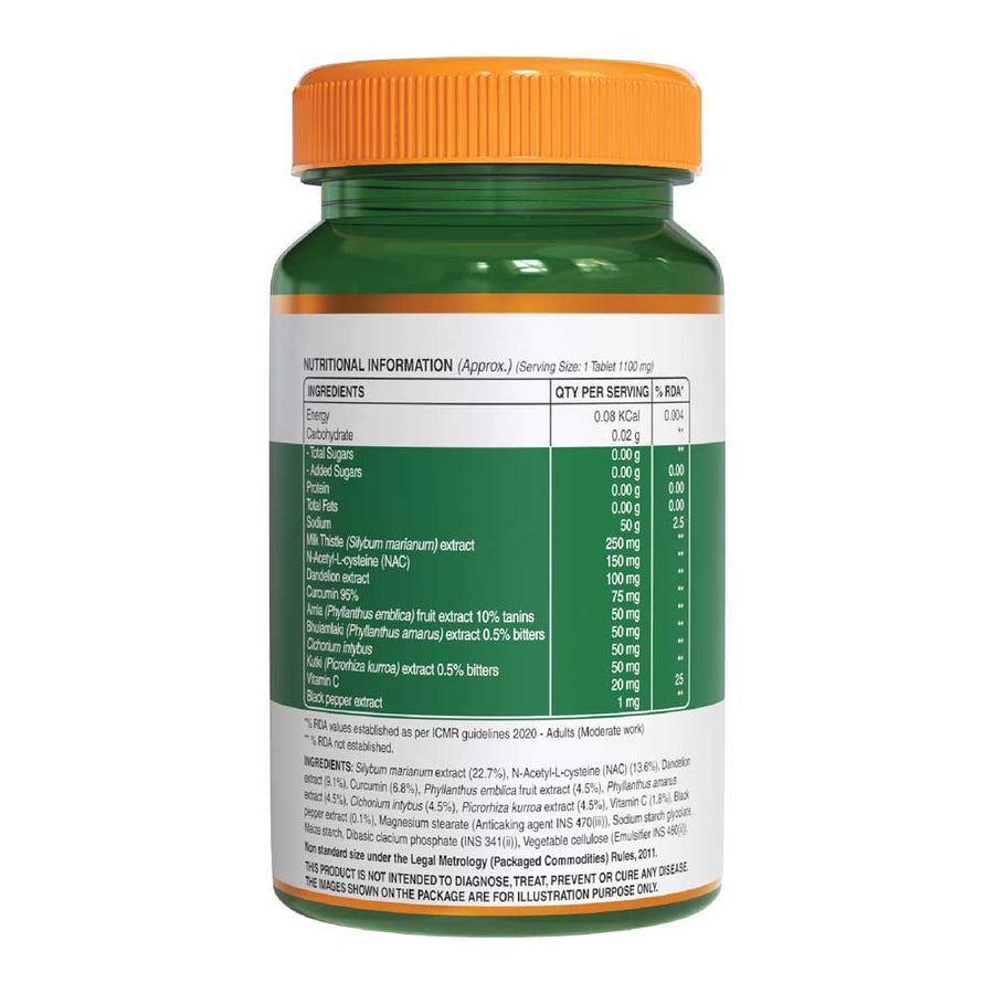 Milk Thistle Liver Detox - 60 Veg Tablets Supports liver functions and promotes natural detoxification - NutraC - Health &amp; Nutrition Store 