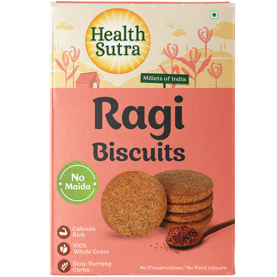 Health Sutra Ragi Biscuits 100g (pack of 4)