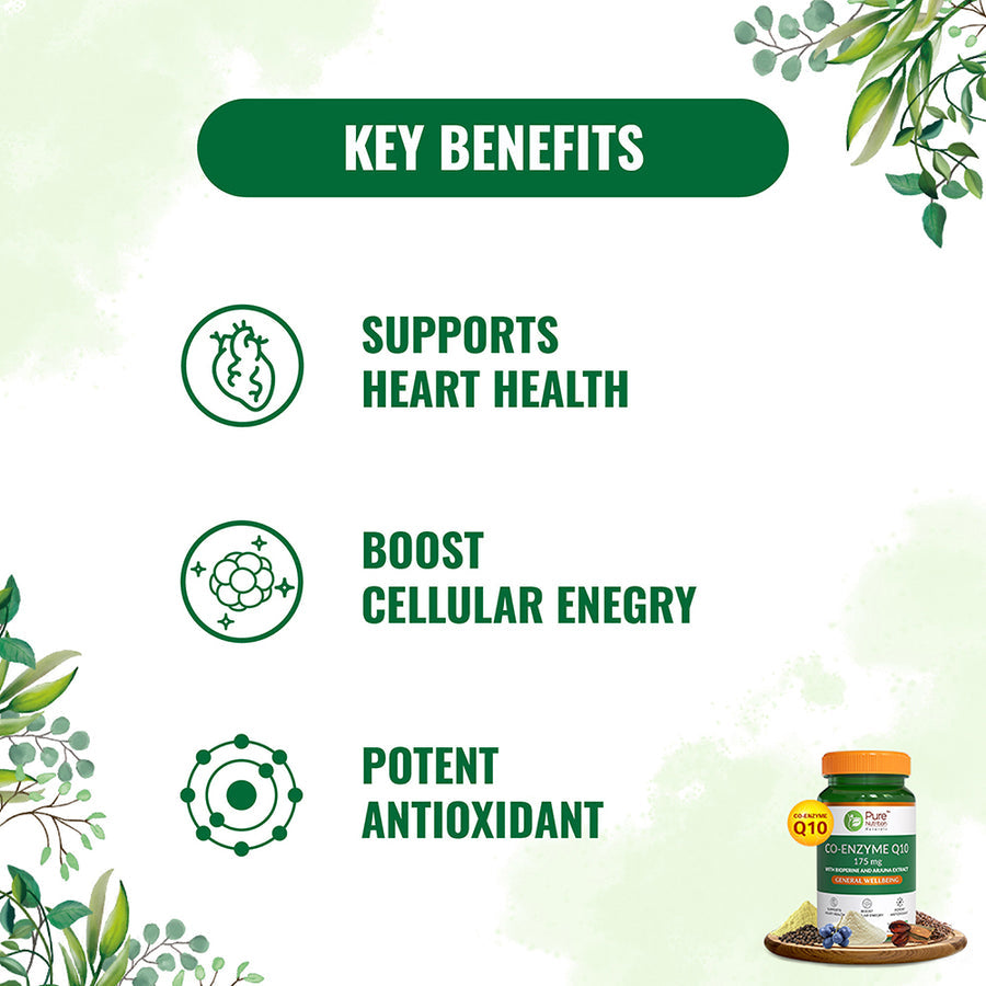 Pure Nutrition Co-Enzyme Q10 - 60 Veg Capsules (175 mg)