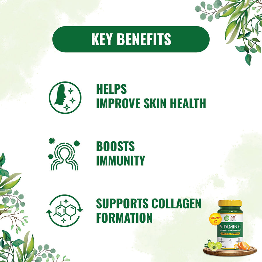 Pure Nutrition Vitamin C - 60 Veg Tablets