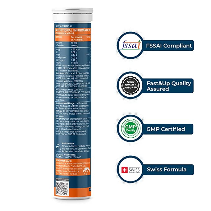 FAST&amp;UP MELATONIN - 5MG MELATONIN 20 Tablets