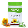 OZiva Plant Based Natural Vitamin E, with Sunflower oil, Aloe vera oil &amp; Argan oil, for Glowing Skin &amp; Strong Hair 30 Capsules