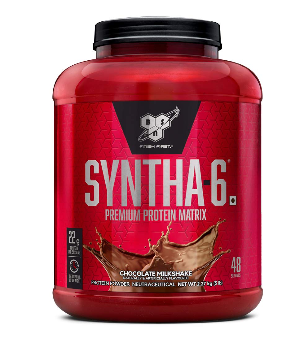 BSN Syntha 6 Protein Powder - 5 lbs, 2.27 kg (Chocolate Milkshake) - NutraC - Health &amp; Nutrition Store 