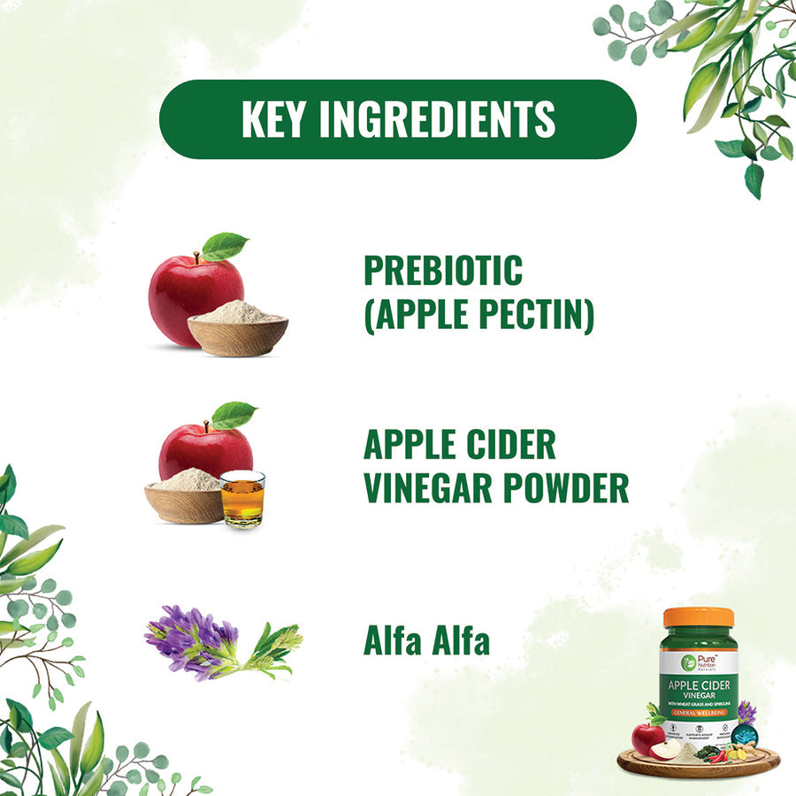 Pure Nutrition Apple Cider Vinegar - 60 Veg Capsules - NutraC - Health &amp; Nutrition Store 