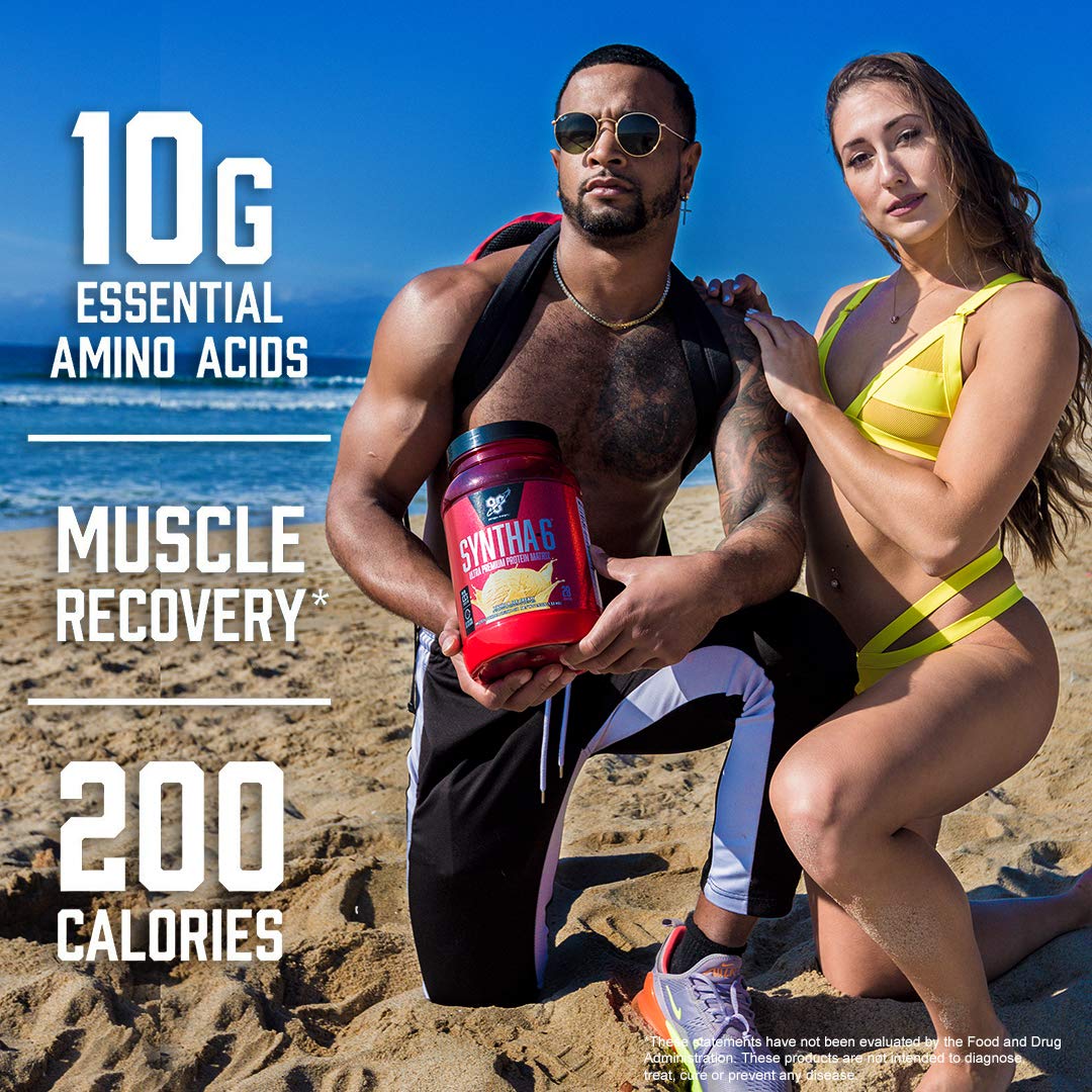 BSN Syntha 6 Protein Powder - 5 lbs, 2.27 kg (Chocolate Milkshake) - NutraC - Health &amp; Nutrition Store 