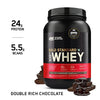 Optimum Nutrition (ON) Gold Standard 100% Whey Protein Powder - 2 lbs, 907 g (Double Rich Chocolate)
