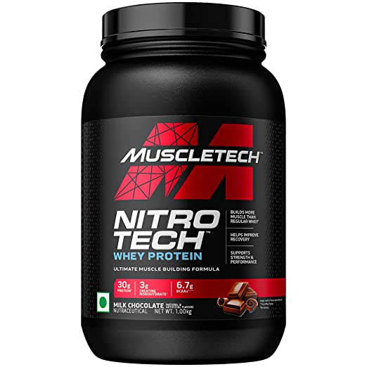 MuscleTech NitroTech Whey Protein With 3g Creatine 1kg Milk Chocolate Flavour